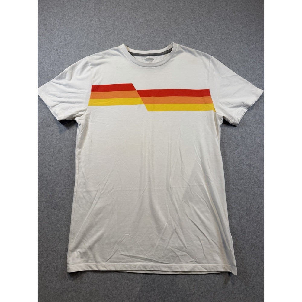 Old Navy Soft-Washed Tee Curved Hem T-shirt MT Medium-Tall Striped